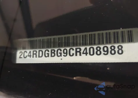 2012 Dodge Grand Caravan Se/Avp z USA, uszkodzony, nr VIN 2C4RDGBG9CR408988